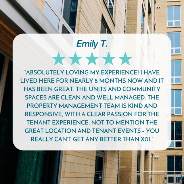 🌟 Resident Review: "Can't get any better!' 🏡✨ We're thrilled to hear our residents are loving their home! #X01oncampus